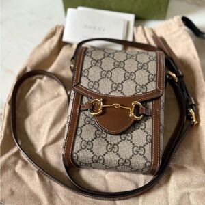 Gucci Beige and Brown Crossbody Bag